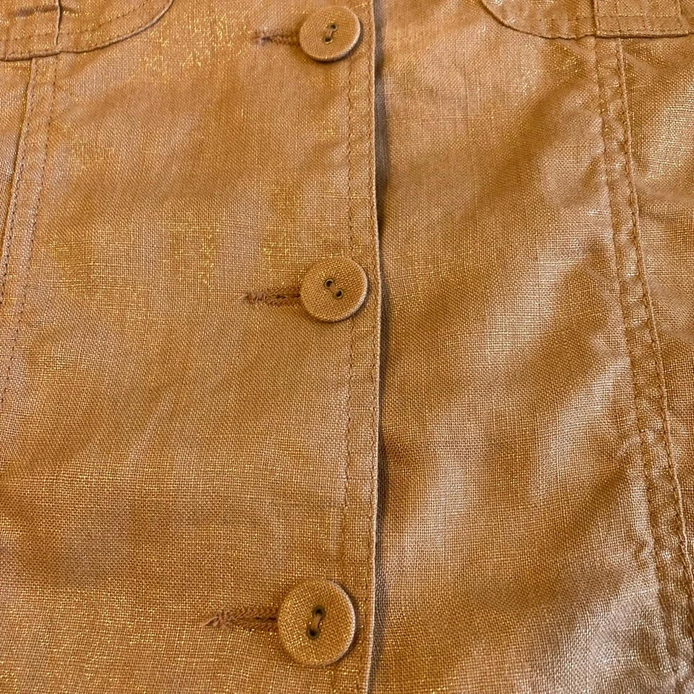 Chico’s Pink Linen Jacket Shirt Tie Waist - Picture 10 of 15